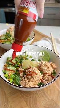 Easy 10 minute poke bowls