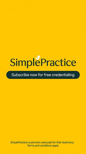 Start your private practice and start accepting insurance. Get credentialed with up to two payers (for free!) when you subscribe today. | SimplePractice