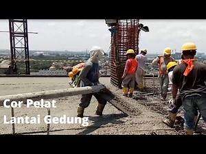 Pengecoran Balok dan Pelat Lantai Dengan Readymix dan Concrete Pump Gedung