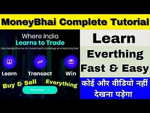 Virtual Trading With 1Cr. 🔥 MoneyBhai Complete Tutorial ⚫ Learn Everything fast & Easy