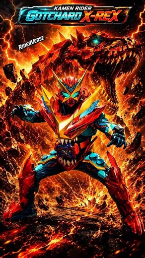 Kamen Rider Gotchard X-Rex Henshin 🦖🦖 #kamenrider #shorts #riderverse21 #fyp