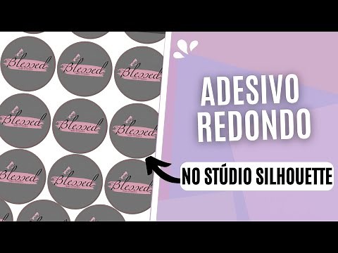 COMO FAZER ADESIVO REDONDO NO STÚDIO SILHOUETTE | ADESIVO DE LOJA COM LOGO DO CLIENTE