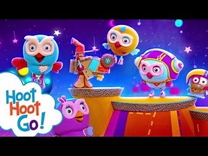 Giggle and Hoot: The Moon Bot Dance | Hoot Hoot Go