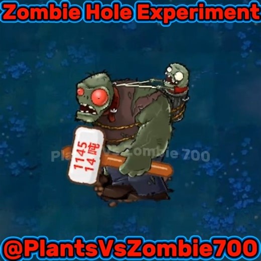 Zombie Hole Experiment, #pvz #pvz2 #youtubeshorts #shorts