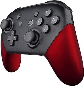 eXtremeRate Red Replacement Handle Grips for Nintendo Switch Pro Controller, Soft Touch DIY Hand Grip Shell for Nintendo Switch Pro - Controller NOT Included