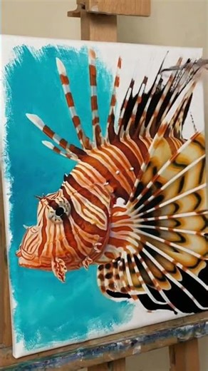 Watch AI Draw a Lionfish! 🦁🐠🖌️