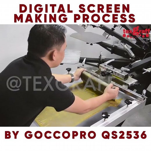 Digital Screen Making process by Goccopro QS2536 #screenprinting