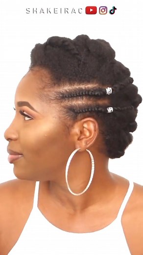 51K views · 1.4K reactions | Would you rock this ☝ Twisted Faux Hawk Natural Hairstyle On Short 4C Hair . #simplethings #healthyhair #4chairstyles #naturalhairstyles #kinkyhair #flattwist #pinuphairstyle #protectivestyles | Shakeira C | Facebook