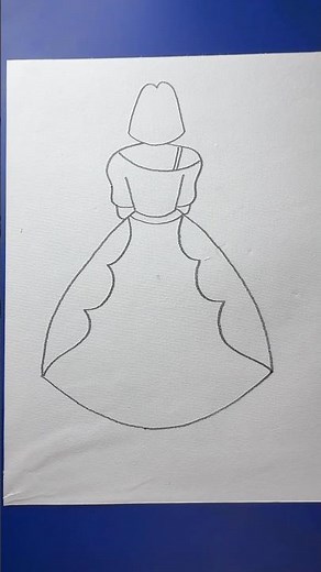 Simple and easy princess drawing with pencil #drawing #art #reels