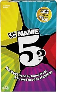 Goliath Name 5 Board Game | Name 5 Things Before Time Runs Out | Party Game, Family Game Night | for 2 or More Players or Teams, Ages 12+