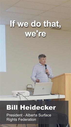 "No cleanup, no new pipelines." "Unless these issues are addressed, there can be no consideration of increased production, pipelines, or carbon capture and storage. It makes no sense," said Alberta Surface Rights Federation President Bill Heidecker at an October town hall in Warburg, Alberta. | Clean Up Your Mess