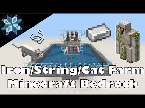 IRON/STRING/CAT FARM FOR MINECRAFT BEDROCK EDITION