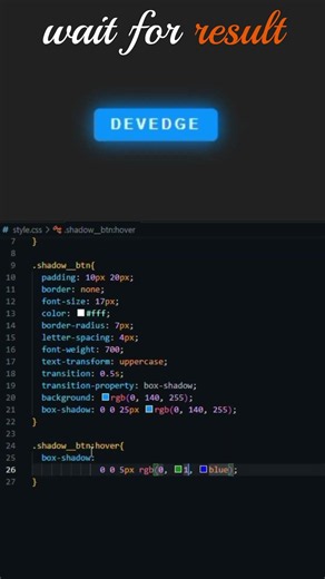 🔳 Simple Button #webdevelopment #html #css #shorts