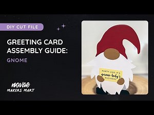 DIY How to Paper Gnome Card Tutorial | Paper Gnome Card Template | Gnome Birthday Party