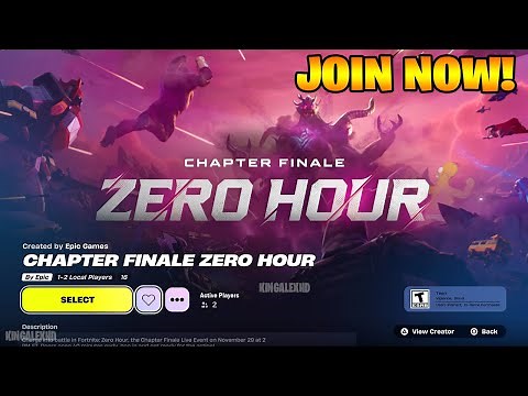 How to Get & Join Chapter Finale Zero Hour Live Countdown Event EARLY NOW in Fortnite!