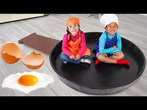Maddie Learns to Cook with Chef Kaden! - Videos For Kids