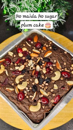 Twominutes Chef on Instagram: "Wheat plum cake 🎂 🥮 Ingredients: - Nuts and dry fruits 2 tbsp each - Orange or grape juice 1 cup Soak nuts and fruits for overnight in fresh juice Beat 👇 Milk 1 cup Jaggery 3/4 cup Vanilla essence 1/4 tsp Butter 1/4 cup Seive👇 Atta 1 cup Baking powder 1l2 tsp Baking soda 1/4 tsp Cinnamon powder 1/2 tsp Cardamom powder 1/2 tsp Ginger powder 1/2 tsp Coconut powder 2 tbsp Salt pinch Oil 1/4 cup (sunflower or olive) #cake #Christmas #recipe #cooking #food"