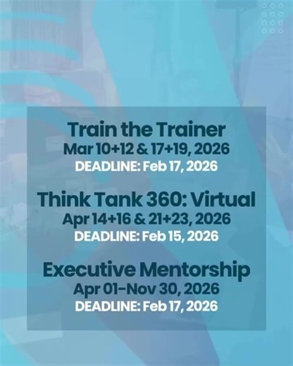 📣 Applications are now open for several Atlas Network Academy programs designed to strengthen leadership, strategy, and training capacity across our global network. • Executive Mentorship Program connects senior leaders with experienced think tank executives for personalized guidance and strategic problem solving. • Virtual Think Tank 360 helps participants align vision, mission, and strategy with day to day operations. • Virtual Train the Trainer equips staff and partners with practical tools 