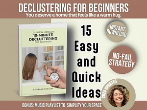 Decluttering Beginners, Home Organization Printables, Checklist, Minimalist Living, Quick Tips, Emotional Attachment, Simplify Life Guide. - Etsy