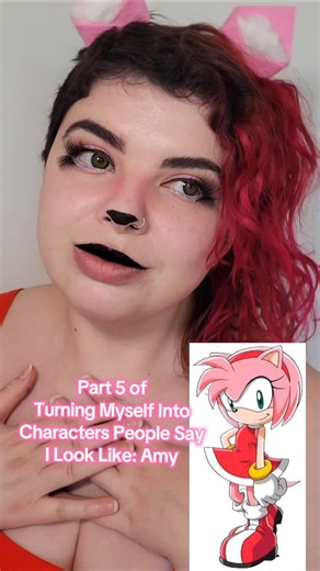 Turning Myself Into Characters People Say I Look Like Part 5: Amy 🩷 #cosplaymakeup