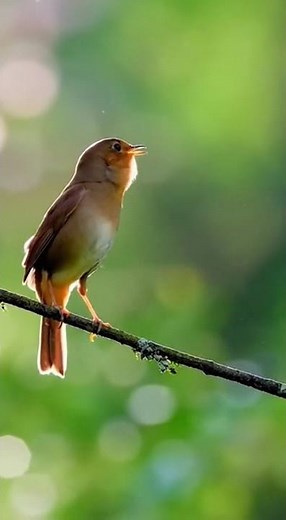 Common Nightingale Singing at Dawn | Natural Forest Birdsong