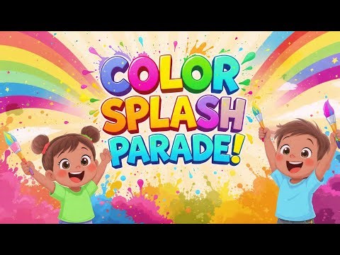 🎨 Color Splash Parade Song 🎵 | Fun Learning & Colors Rhyme for Kids