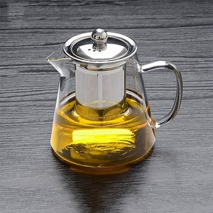 [Hot Item] Glass Tea Pot Set with Stainless Steel Filter Pyrex Glass Tea Pot High Borosilicate Glass Tea Pot