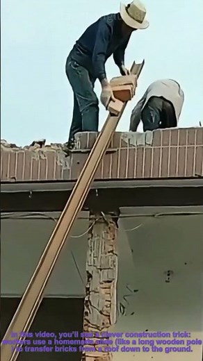 Homemade Slide for Brick Transfer from Roof to Ground