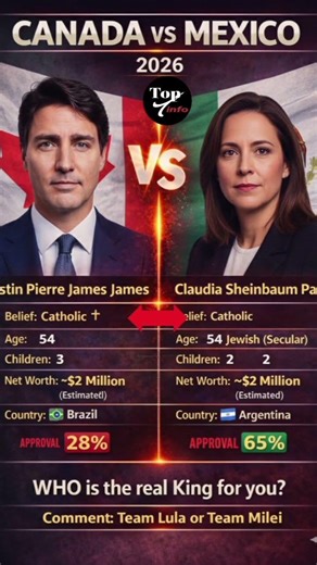 Canada vs Mexico 2026 🇨🇦🇲🇽 | Trudeau vs Sheinbaum | Who Is the Real King?