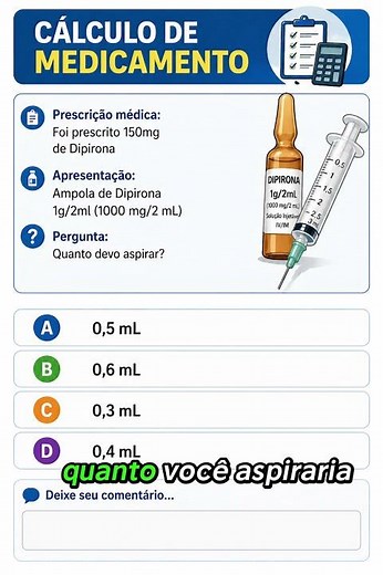 “Você acertaria essa dose na prática?"