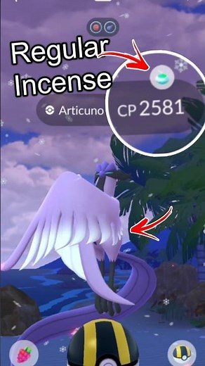 wild Galarian Articuno, but from Regular Incense in Pokemon GO.