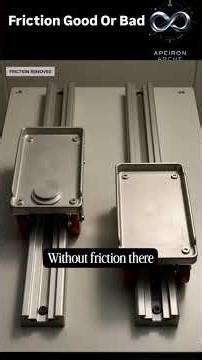 Friction is Good or Bad #apeironseries #engineeringinevitability #visualphysics #video