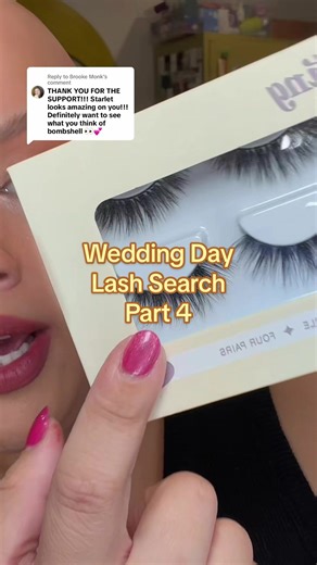 Replying to @Brooke Monk what do ya think? is Bombshell my wedding day lash 🤩👀 #weddingdaylashsearch #weddinglashes #dotingbeautylash #baldiechi #weddingmakeup @Brooke Monk @Doting Beauty