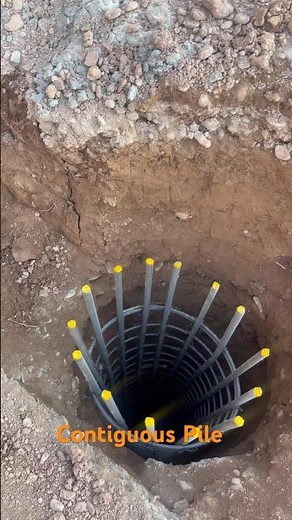 Contiguous Pile Wall #constructionproject #construction #pile #foundation