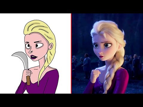 Frozen Funny Drawing Meme | Elsa | Try Not to Laugh 😂