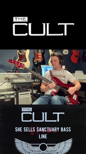 The Cult She Sells Sanctuary Bass Line #thecult #basscover #bassguitar #fender #aerodyne #rock #bass