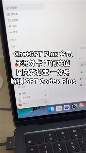 GPTPlus充值不用虚拟卡，国内支付宝微信升级chatgptplus解锁Codex额度#chatgptplus #gptplus #chatgpt #chatgptplus升级#gpt充值