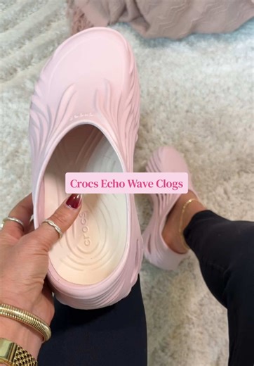 Sweet Style: Cotton Candy Crocs Echo Wave Clogs