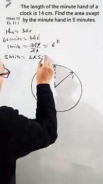 Ex 11.1 Q3 Class 10 Maths NCERT | Area Swept by Minute Hand | Chapter 11 Areas Related to Circles