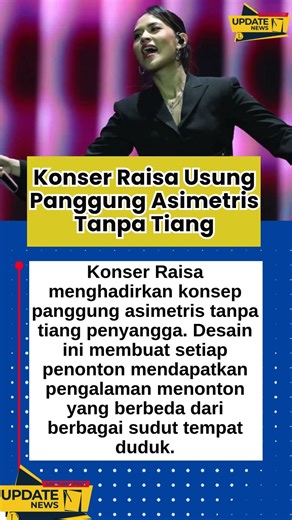 Konser Raisa Usung Panggung Asimetris Tanpa Tiang #Raisa #Konser2026 #MusikIndonesia