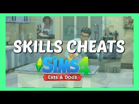 The Sims 4 Cats and Dogs - Vet Skill and Pet Training Skill Cheats - How To (Tutorial)
