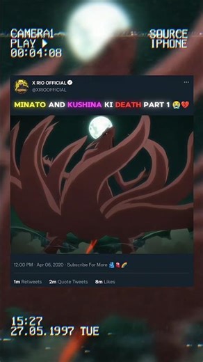 Minato And Kushina Ki Death Part 2 😭💔