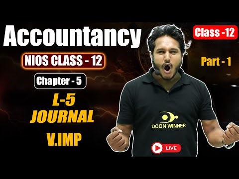 Class 12th Chapter - 4 NIOS Accountancy| Accounting for Business Transactions | Live Imp for Exam