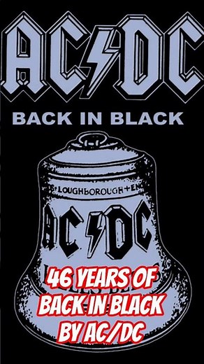 On July 25th, 1980, AC/DC released their iconic album, "Back In Black". #acdc #album #iconic