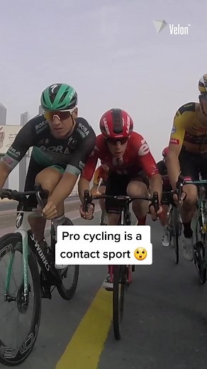 Intense Shoulder-to-Shoulder Pro Cycling Action
