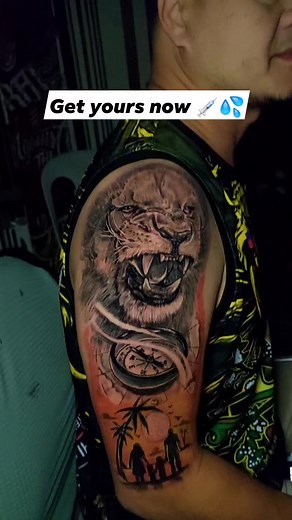 66 reactions · 6 comments | Family lion compass tattoo #oldwork #padztattoo | Jejomar Calayag Padua | Facebook