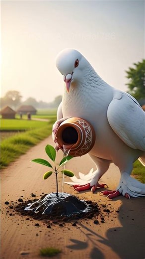 Giant Pigeon vs Mischievous Rabbits 🐦🐇 | Heartwarming Story #ai #facts #shortvideo