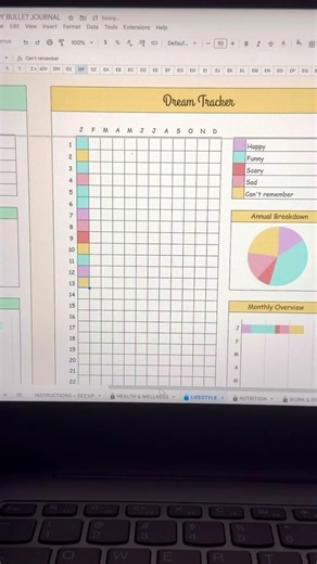 let’s fill in my digital bullet journal together 💕 #bulletjournal #digitalplanner #spreadsheet