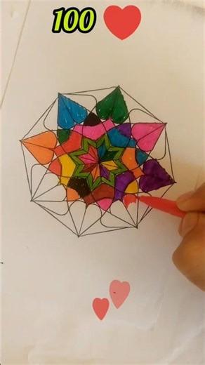 Stress relief Mandala Coloring Tutorial #shorts #stressrelief #mandala #coloring