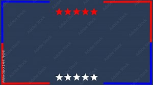 United States themed background animation, with copy space area. Background for greetings, celebrations and political campaigns etc